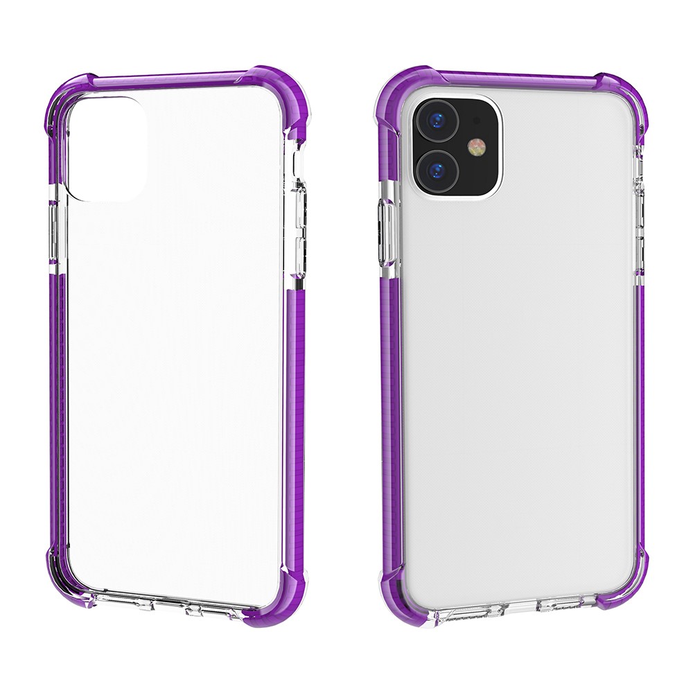Drop-resistant Acrylic Hard Protection Phone Case Covering for iPhone 11 6.1 inch (2019) - Purple-6