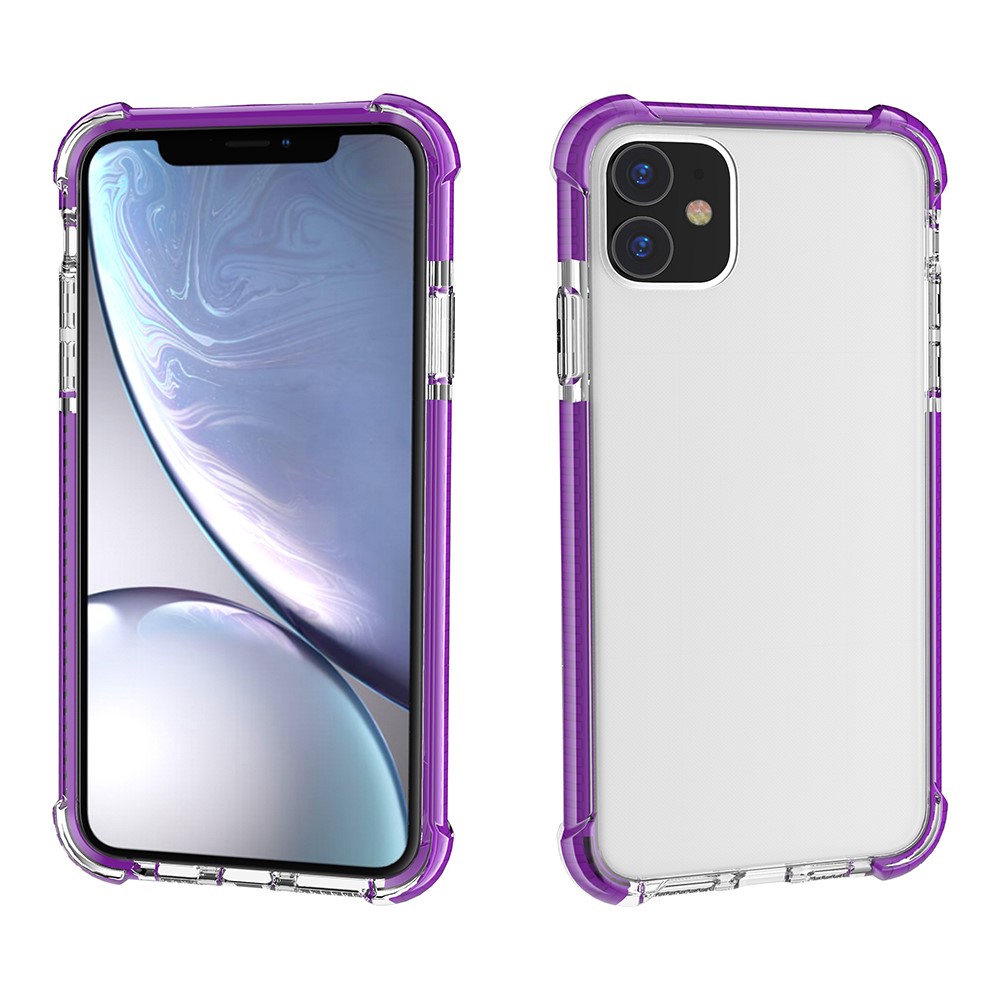 Drop-resistant Acrylic Hard Protection Phone Case Covering for iPhone 11 6.1 inch (2019) - Purple-7