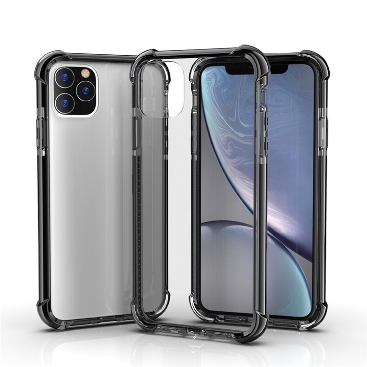 Acrílico À Prova De Choque + Tampa Traseira Do Híbrido De TPU Para O Iphone (2019) 6,5 Polegadas - Tudo Preto-1