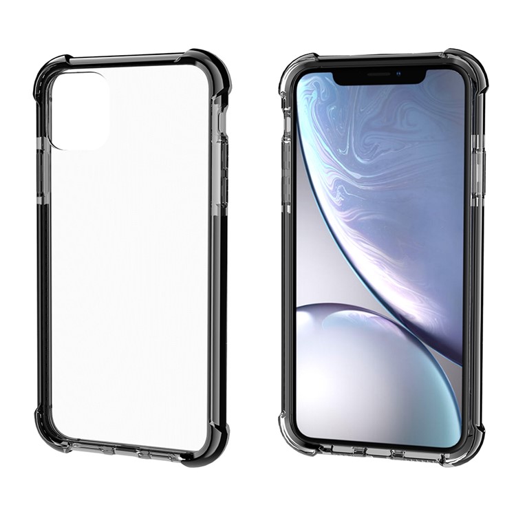 Acrílico À Prova De Choque + Tampa Traseira Do Híbrido De TPU Para O Iphone (2019) 6,5 Polegadas - Tudo Preto-2