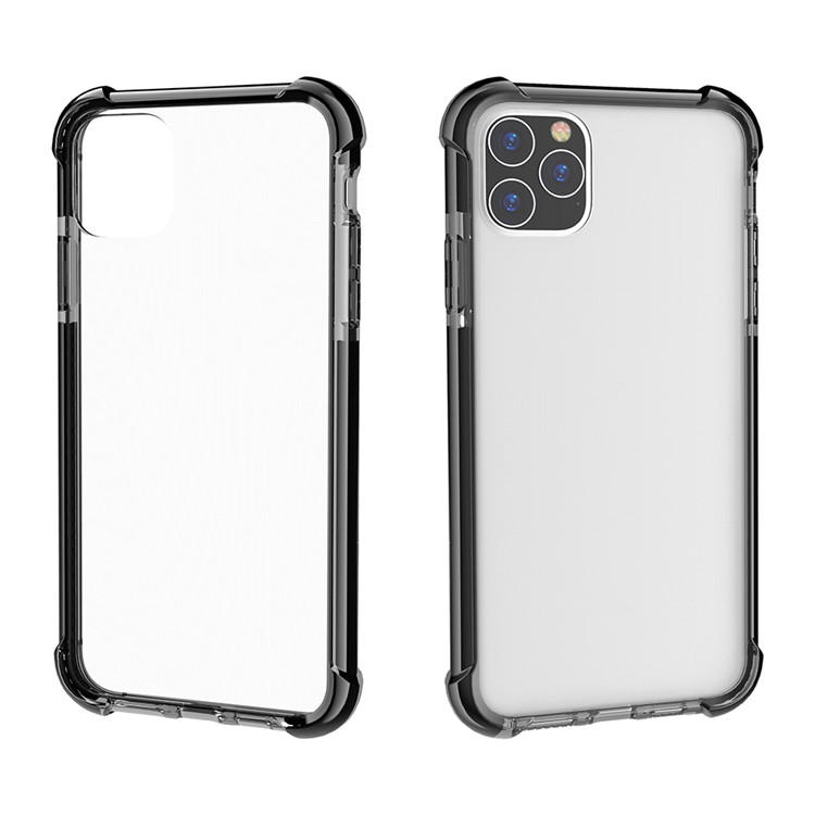 Acrílico À Prova De Choque + Tampa Traseira Do Híbrido De TPU Para O Iphone (2019) 6,5 Polegadas - Tudo Preto-4