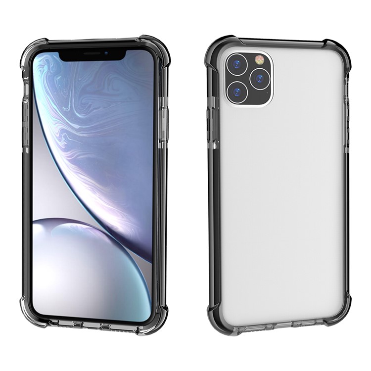 Acrílico À Prova De Choque + Tampa Traseira Do Híbrido De TPU Para O Iphone (2019) 6,5 Polegadas - Tudo Preto-5