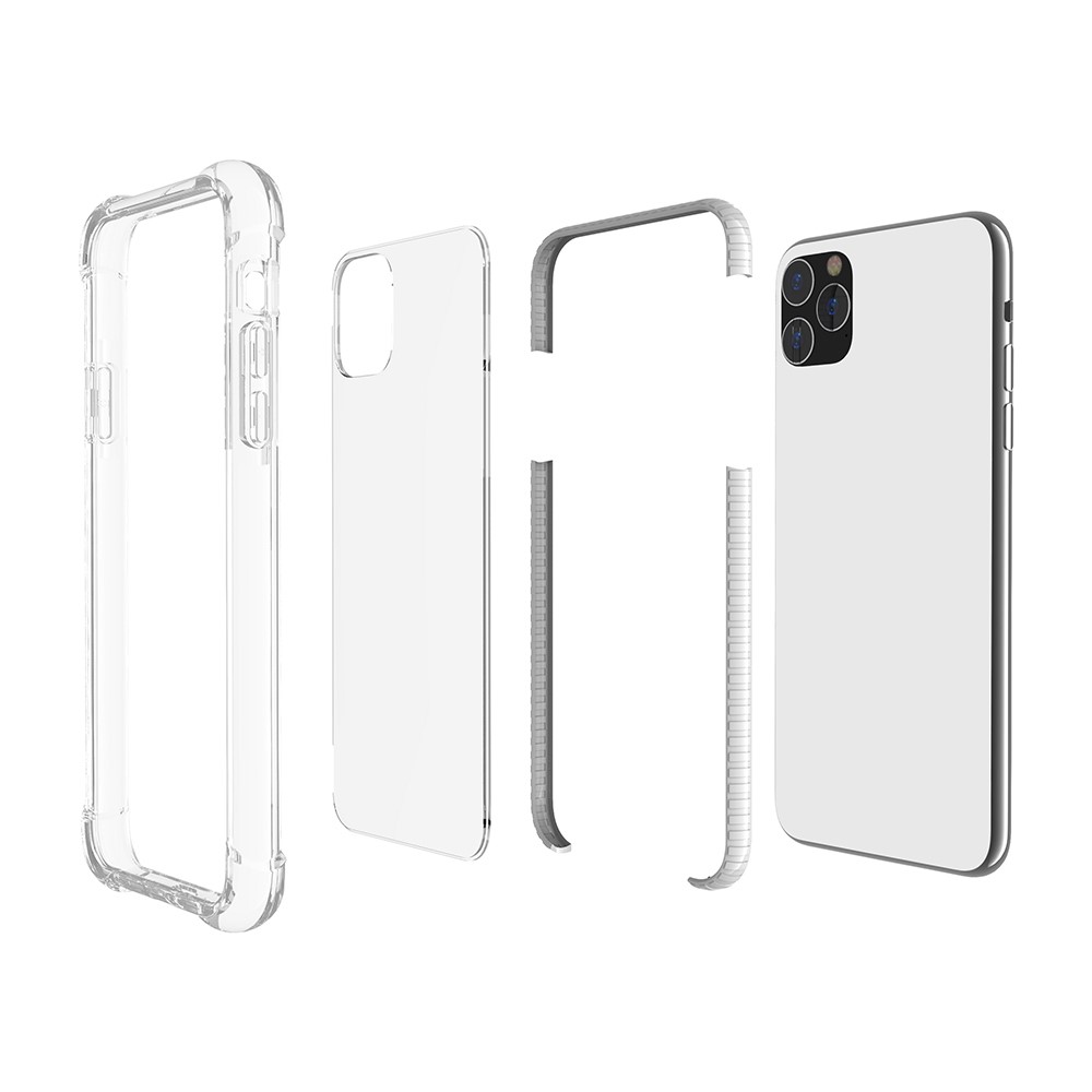 Capa Traseira de Acrílico à Prova de Choque Para Iphone 11 Pro Max 6,5 Polegadas (2019) - Branco