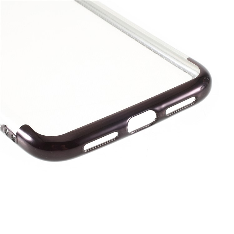 Electroplating Clear TPU Phone Case for Apple iPhone (2019) 5.8-inch - Black-9