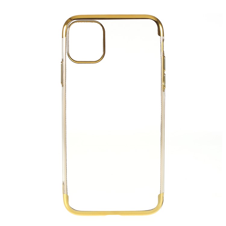 Electroplating Clear TPU Phone Case for Apple iPhone 11 Pro 5.8 inch (2019) - Gold-1
