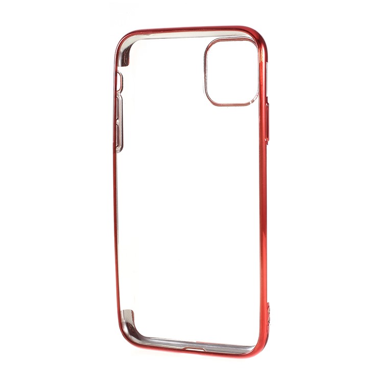 Electroplating Clear TPU Phone Case for Apple iPhone 11 Pro 5.8 inch (2019) - Red-3