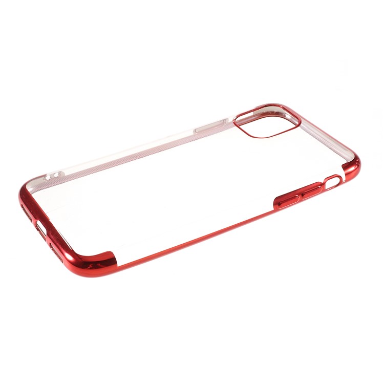 Electroplating Clear TPU Phone Case for Apple iPhone 11 Pro 5.8 inch (2019) - Red-4