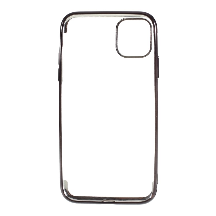 For iPhone (2019) 6.5-inch Electroplating Edge Clear TPU Mobile Phone Case - Black-4