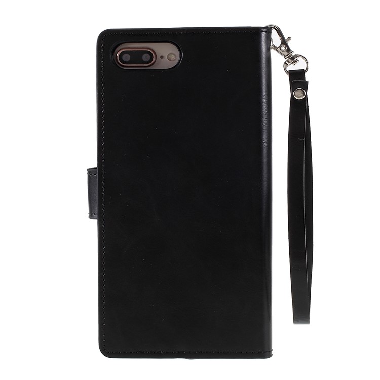 MERCURY GOOSPERY Detachable PU Leather Stand Mobile Phone Casing Wallet Cover for iPhone 8 Plus/7 Plus/6 Plus 5.5 inch - Black-4