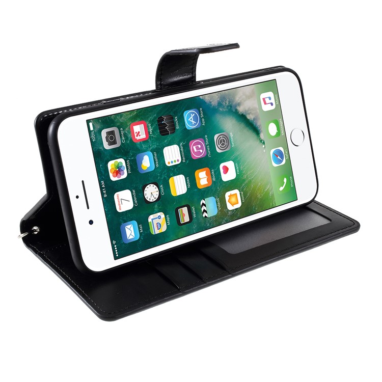MERCURY GOOSPERY Detachable PU Leather Stand Mobile Phone Casing Wallet Cover for iPhone 8 Plus/7 Plus/6 Plus 5.5 inch - Black-7