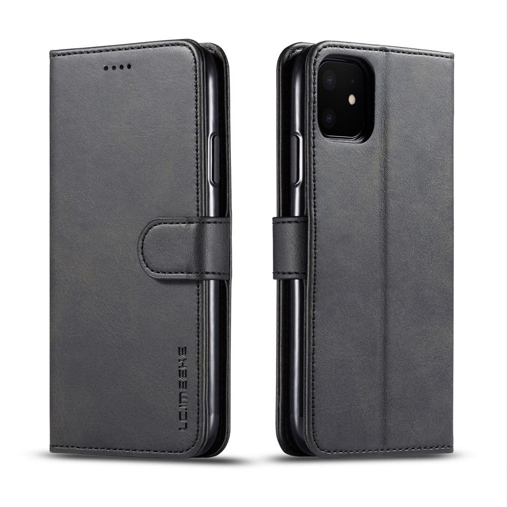 LC.imeeke PU Leather Protective Flip Wallet Case for iPhone 11 6.1-inch (2019) - Black