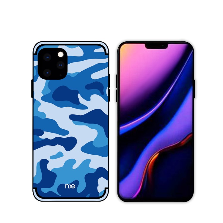 NXE Camouflage PC + TPU Hybrid Shell Phone Case for iPhone 11 Pro 5.8 inch (2019) - Blue-1