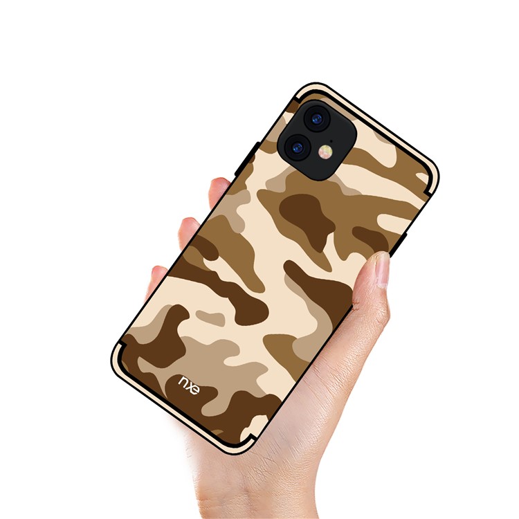 NXE Camuflaje PC + Carcasa De TPU Para Iphone (2019) 6.1 Pulgadas - Marrón-2