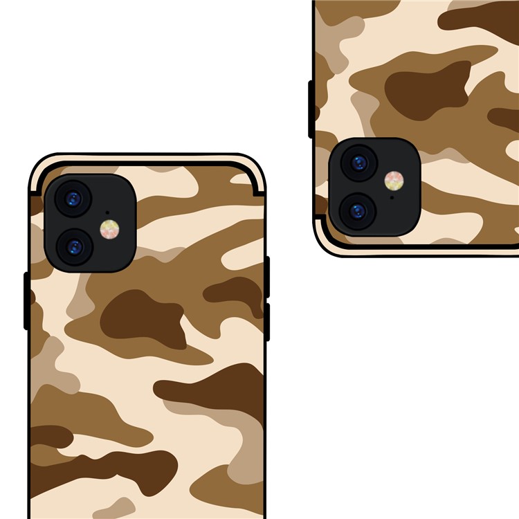 NXE Camuflaje PC + Carcasa De TPU Para Iphone (2019) 6.1 Pulgadas - Marrón-3