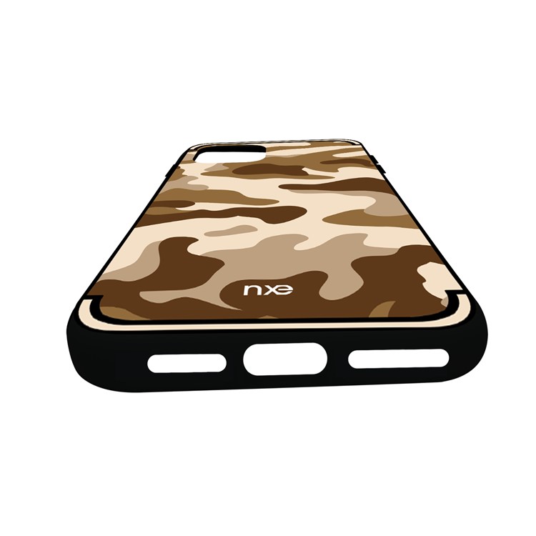 NXE Camuflaje PC + Carcasa De TPU Para Iphone (2019) 6.1 Pulgadas - Marrón-5