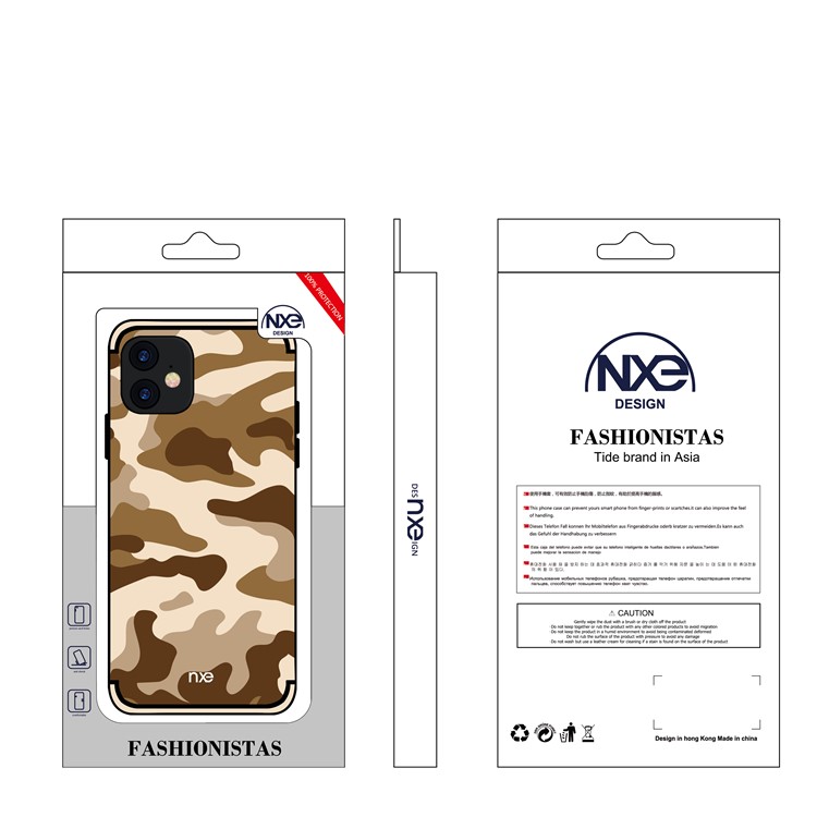 NXE Camuflaje PC + Carcasa De TPU Para Iphone (2019) 6.1 Pulgadas - Marrón-6