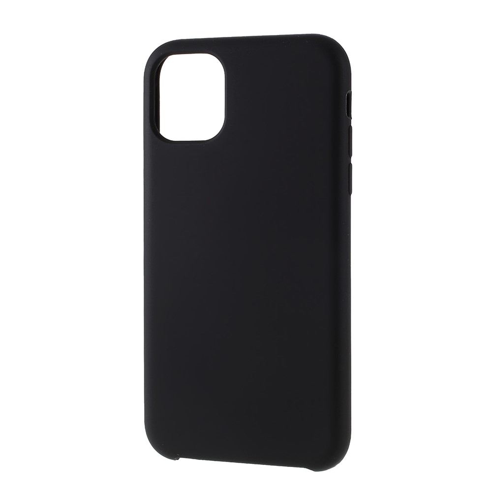 Silky Soft Touch Solid Silicone Phone Shell Cover for iPhone (2019) 5.8-inch - Black-2