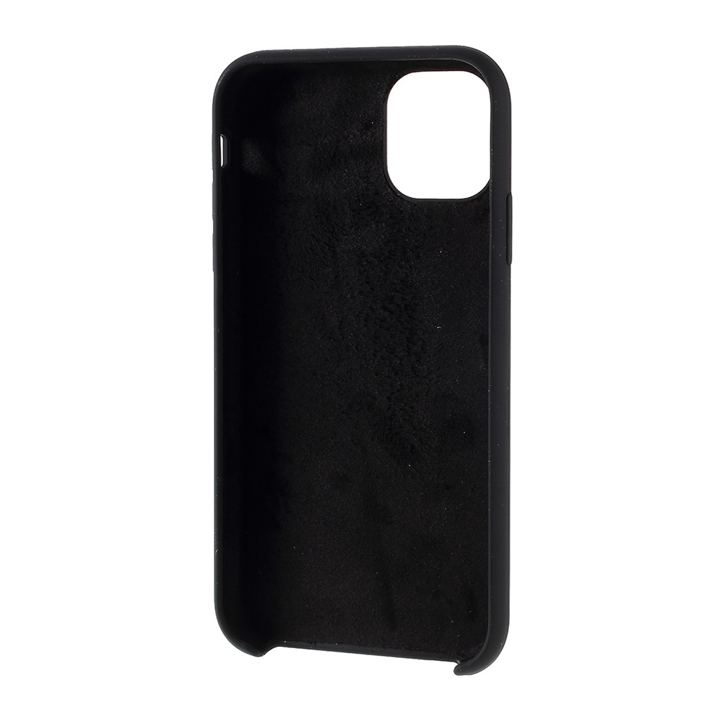 Silky Soft Touch Solid Silicone Phone Shell Cover for iPhone (2019) 5.8-inch - Black-3