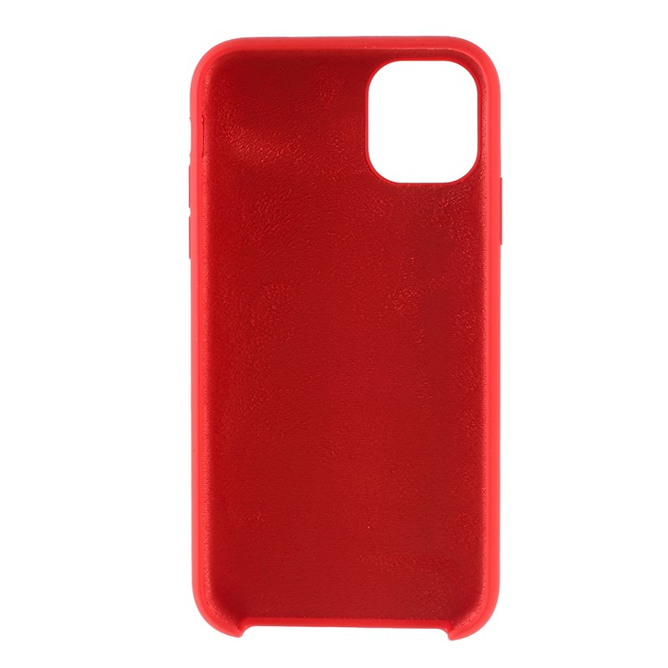 Silky Soft Touch Solid Silicone Phone Shell Cover for iPhone 11 Pro 5.8 inch (2019) - Red-4