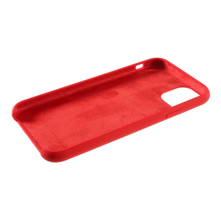 Silky Soft Touch Solid Silicone Phone Shell Cover for iPhone 11 Pro 5.8 inch (2019) - Red-6
