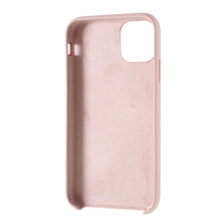 Silky Soft Touch Solid Silicone Phone Shell Cover for iPhone 11 Pro 5.8 inch (2019) - Pink-3