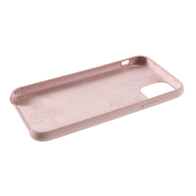 Silky Soft Touch Solid Silicone Phone Shell Cover for iPhone 11 Pro 5.8 inch (2019) - Pink-6