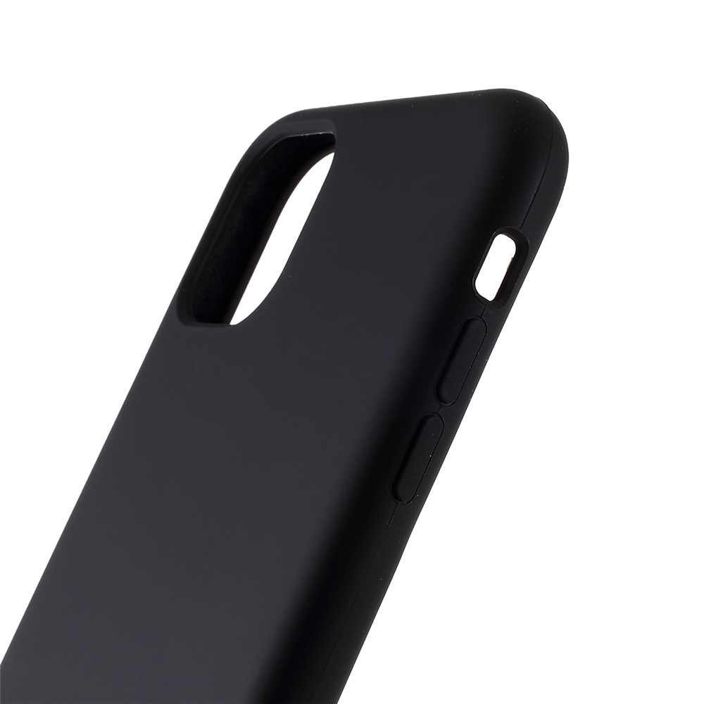 For iPhone (2019) 6.1-inch Solid Silicone Cell Phone Cover Casing - Black-5