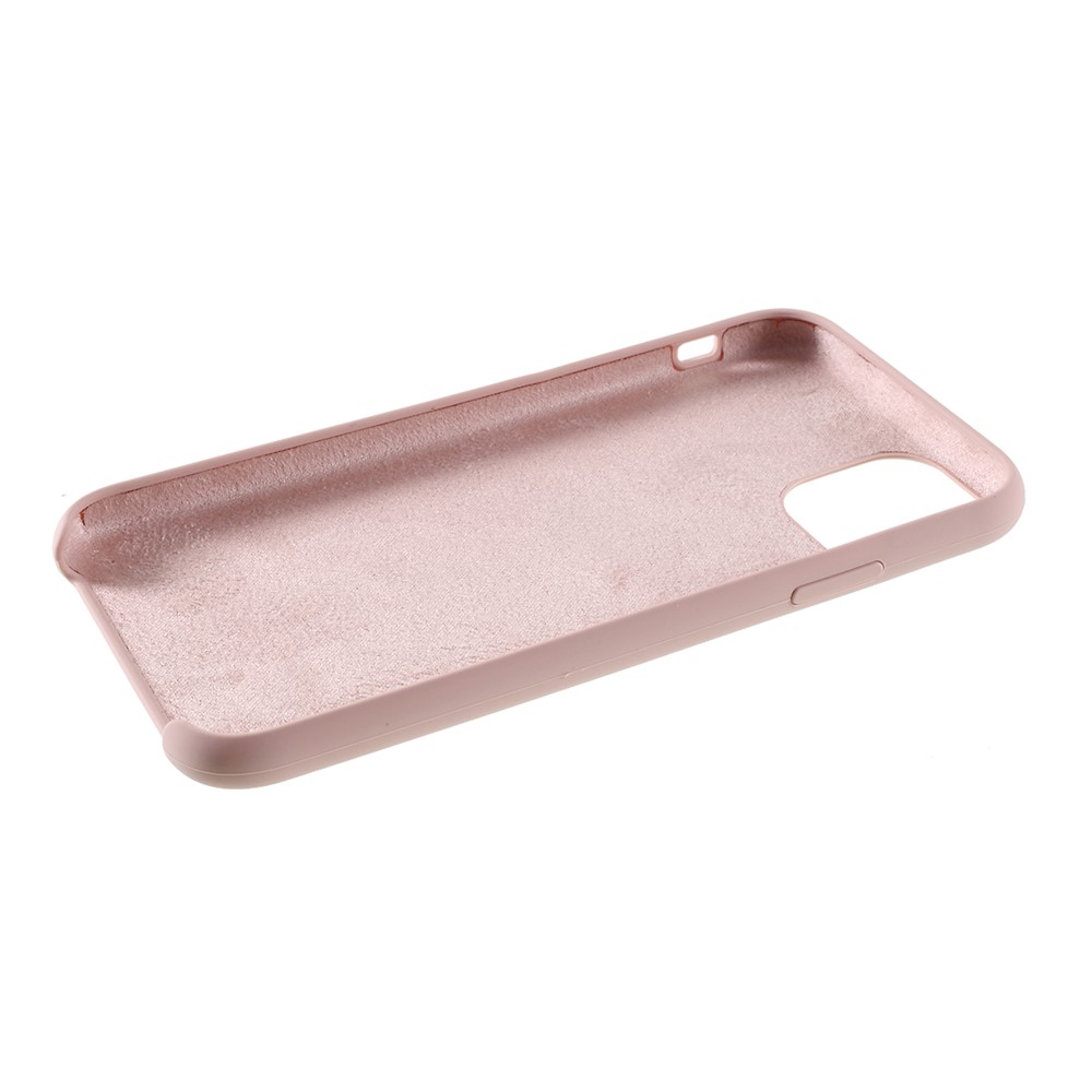 For iPhone 11 6.1 inch (2019) Solid Silicone Cell Phone Cover Casing - Pink-6