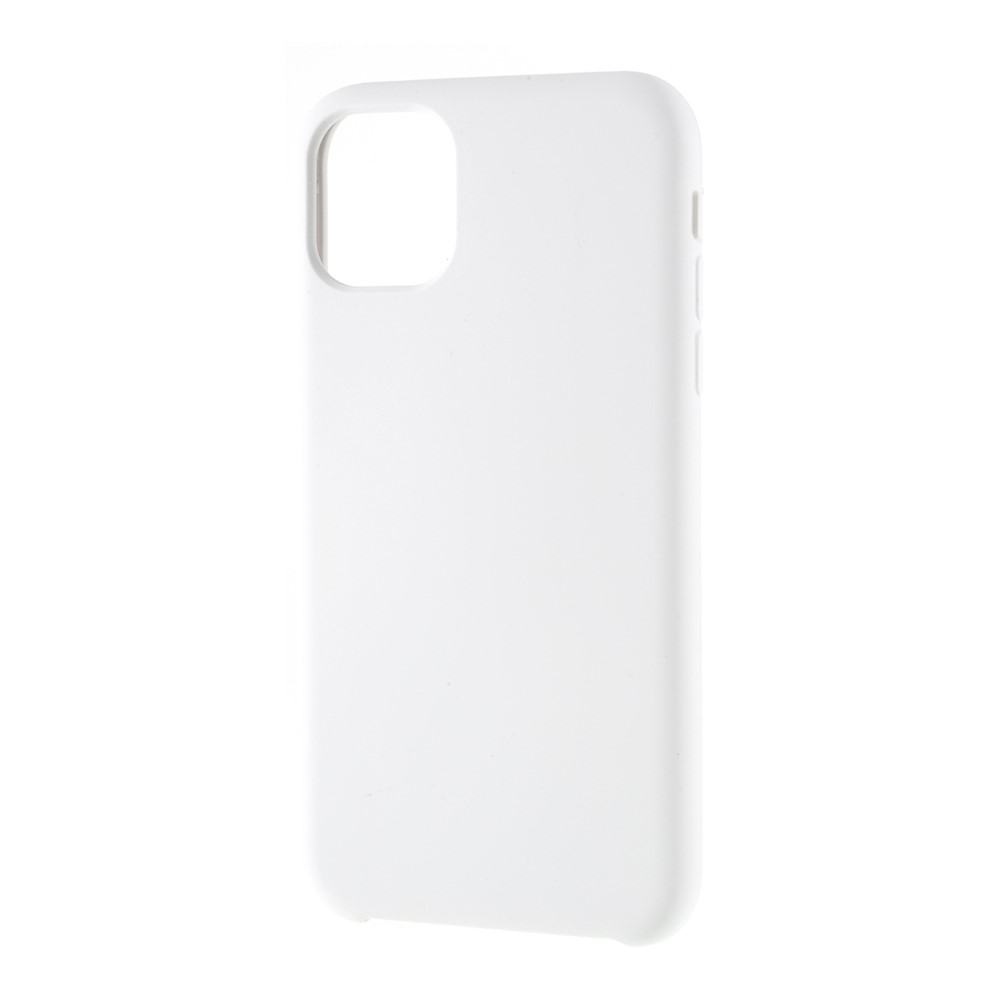 For iPhone 11 6.1 inch (2019) Solid Silicone Cell Phone Cover Casing - White-2