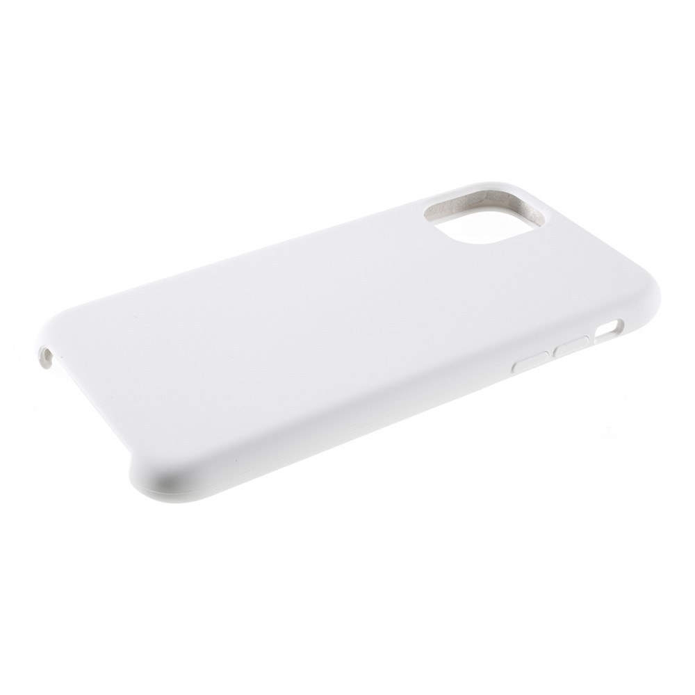 For iPhone 11 6.1 inch (2019) Solid Silicone Cell Phone Cover Casing - White-5