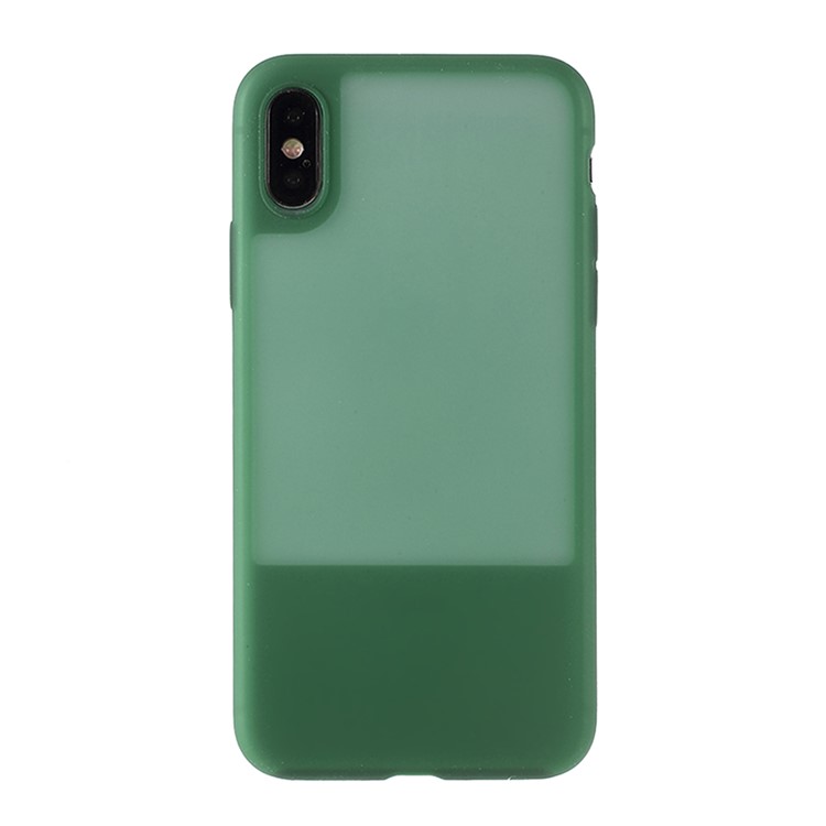 Translucent Silicone Phone Case for iPhone X/XS 5.8 inch - Green-3