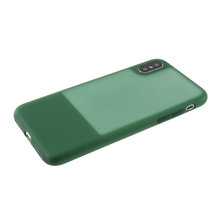 Translucent Silicone Phone Case for iPhone X/XS 5.8 inch - Green-5