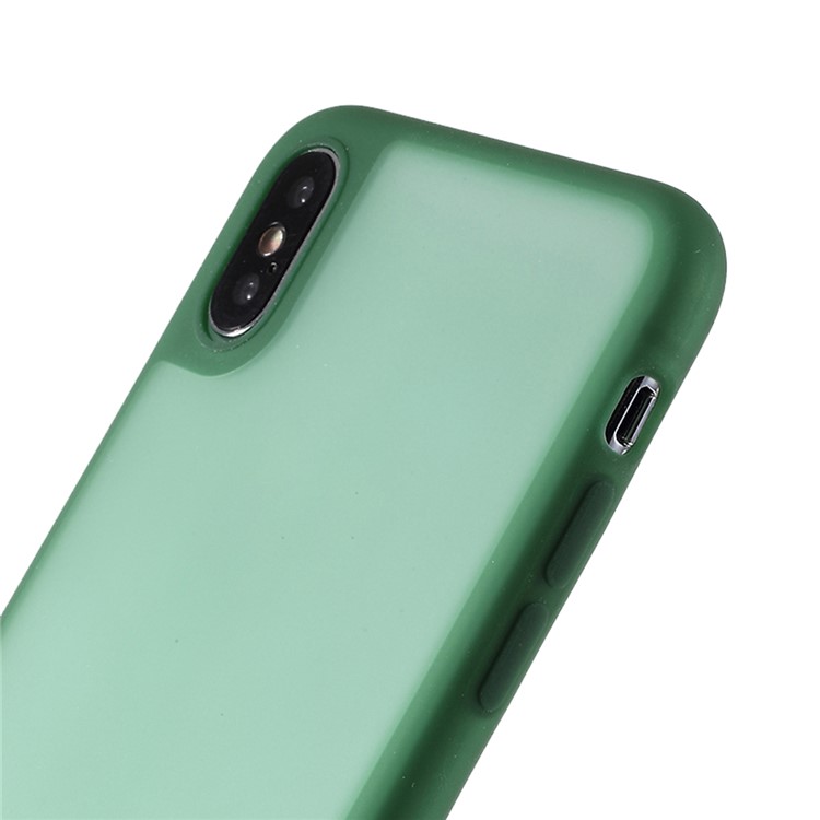 Translucent Silicone Phone Case for iPhone X/XS 5.8 inch - Green-7