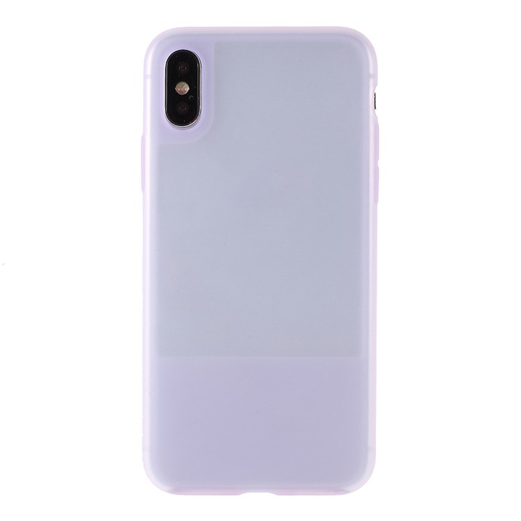 Translucent Silicone Phone Case for iPhone X/XS 5.8 inch - Rose-1
