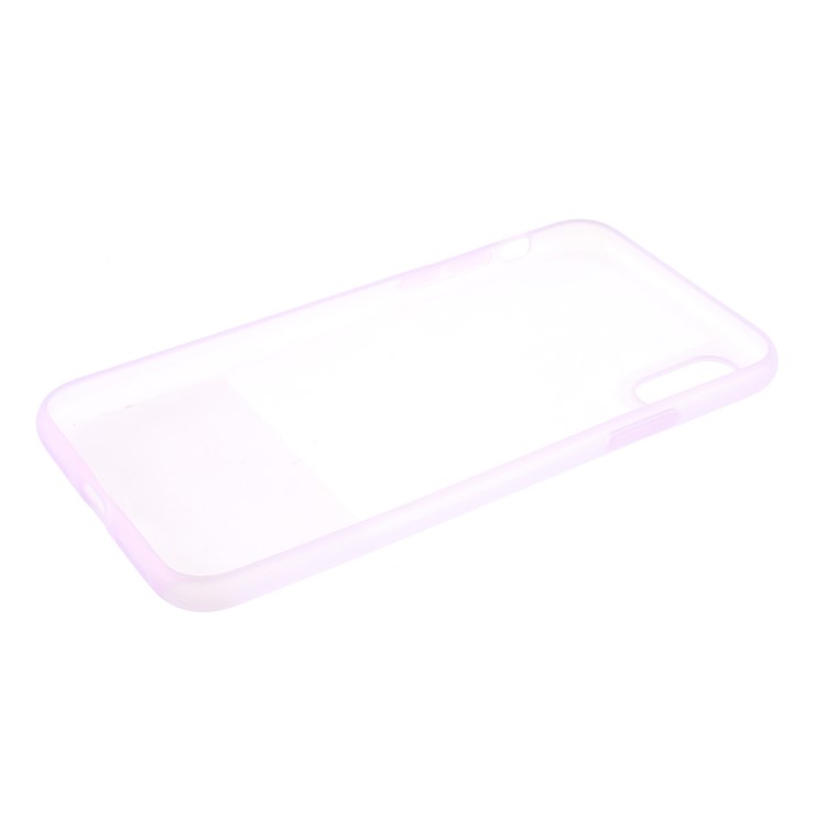 Translucent Silicone Phone Case for iPhone X/XS 5.8 inch - Rose-6