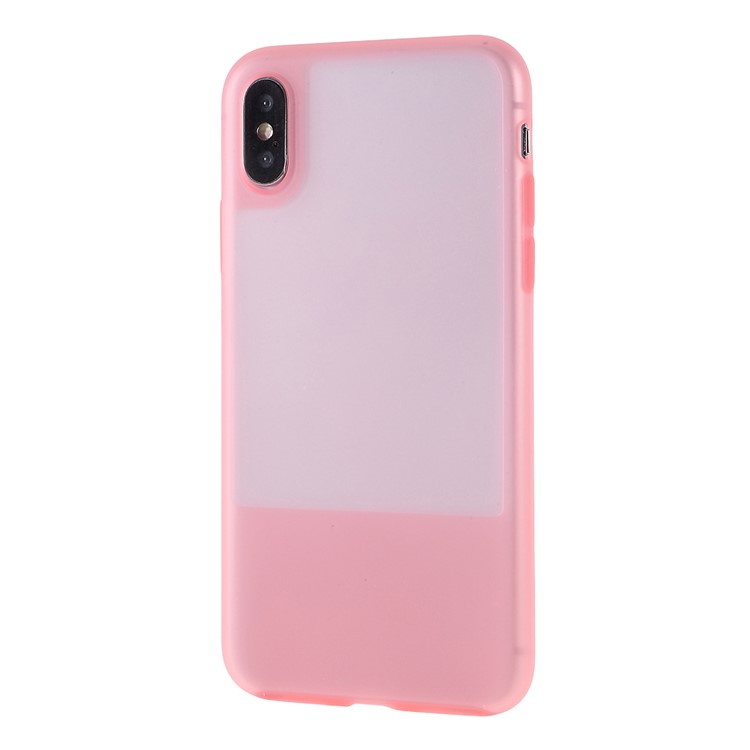 Translucent Silicone Phone Case for iPhone X/XS 5.8 inch - Pink-4