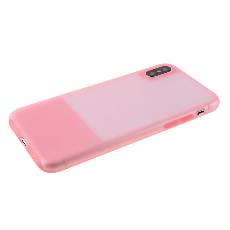 Translucent Silicone Phone Case for iPhone X/XS 5.8 inch - Pink-5