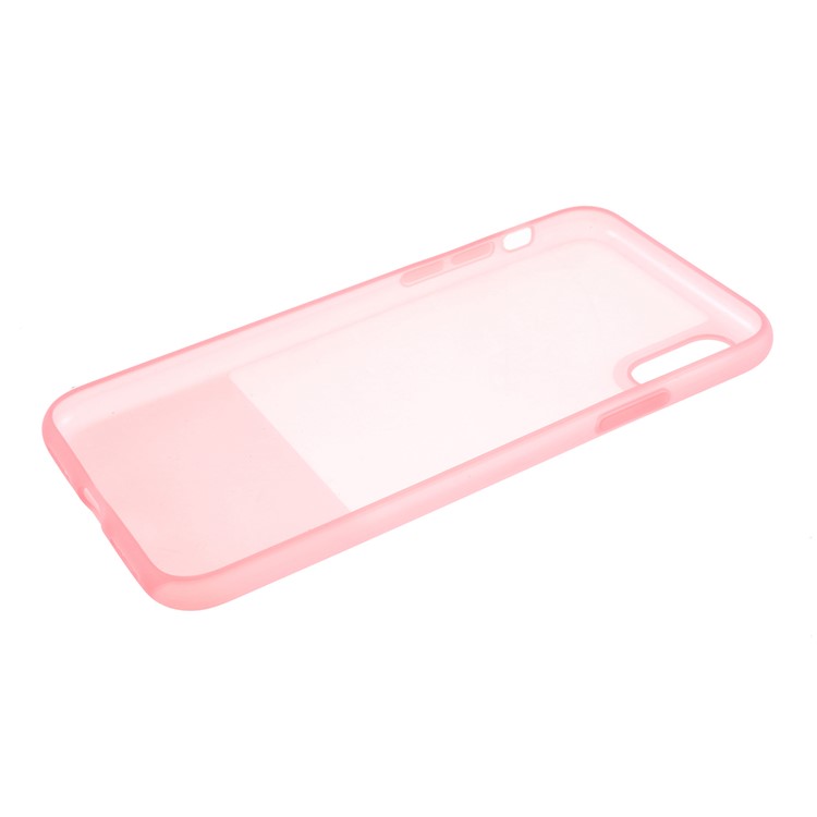 Translucent Silicone Phone Case for iPhone X/XS 5.8 inch - Pink-6