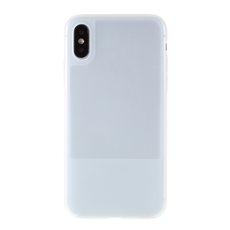 Translucent Silicone Phone Case for iPhone X/XS 5.8 inch - White-1