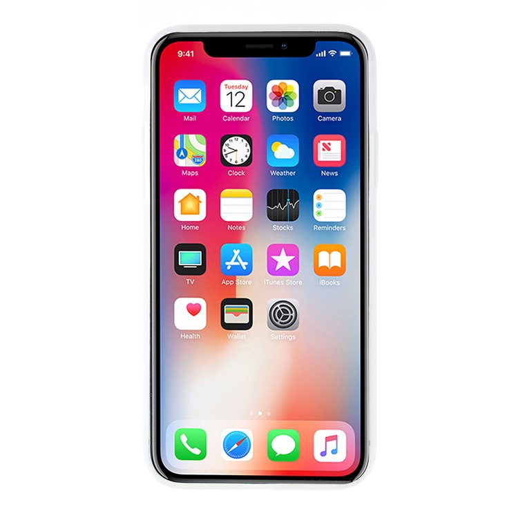 Translucent Silicone Phone Case for iPhone X/XS 5.8 inch - White-2