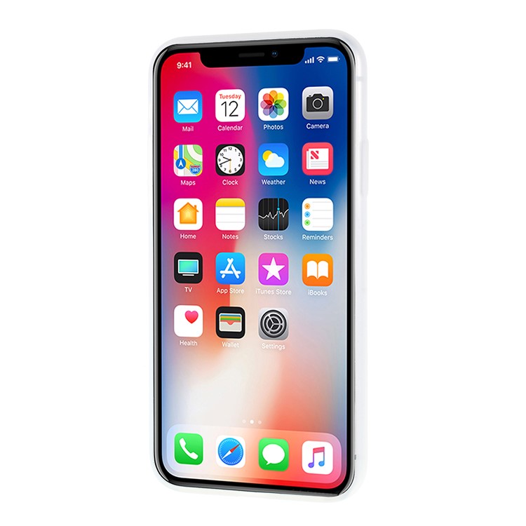 Translucent Silicone Phone Case for iPhone X/XS 5.8 inch - White-4
