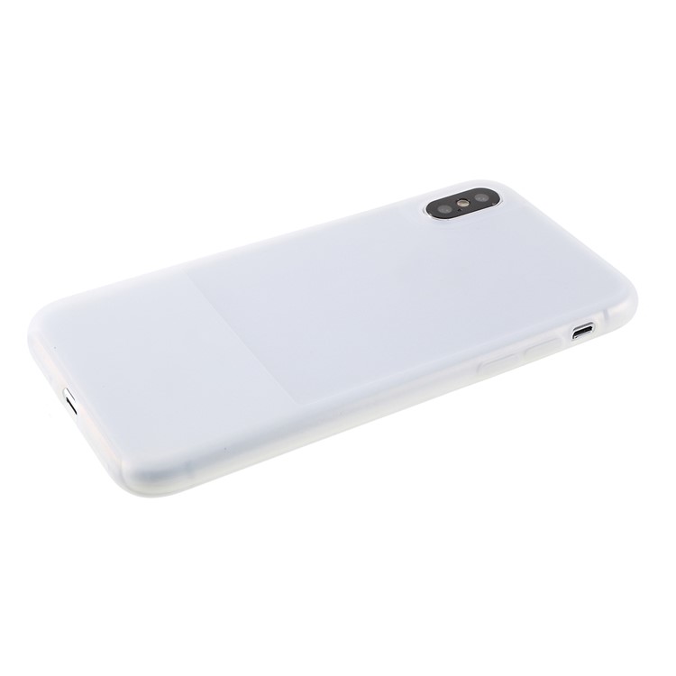 Translucent Silicone Phone Case for iPhone X/XS 5.8 inch - White-5