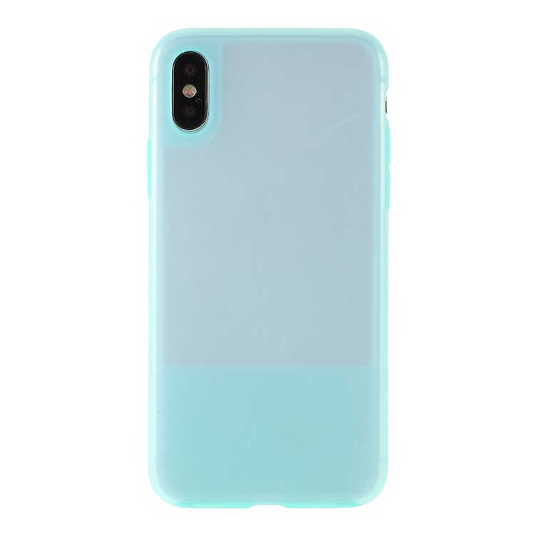 Translucent Silicone Phone Case for iPhone X/XS 5.8 inch - Baby Blue-1