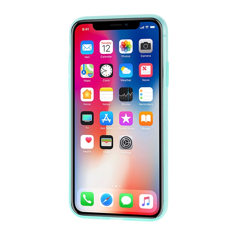 Translucent Silicone Phone Case for iPhone X/XS 5.8 inch - Baby Blue-4