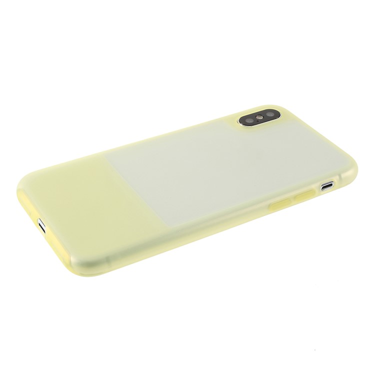 Translucent Silicone Phone Case for iPhone X/XS 5.8 inch - Yellowgreen-5