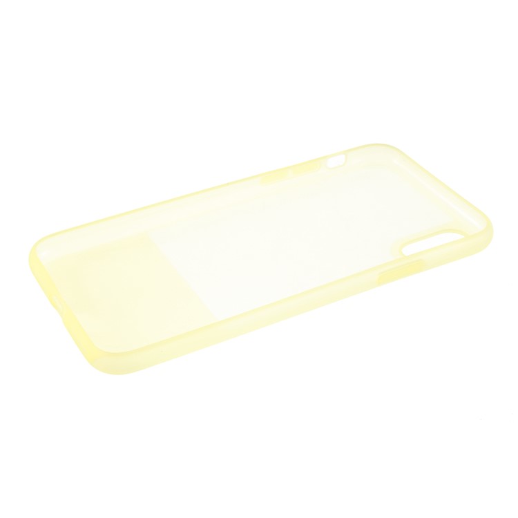 Translucent Silicone Phone Case for iPhone X/XS 5.8 inch - Yellowgreen-6