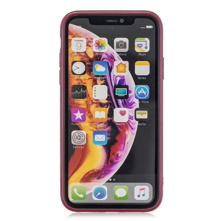 Stoßfestes, Glänzendes Gepäckförmiges, Weiches TPU-Handyetui Für Das IPhone XR 6,1 Zoll - Rot-3