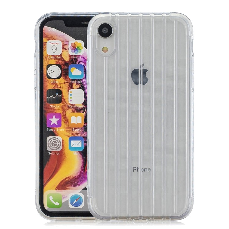 Shockproof Glossy Luggage-shaped Soft TPU Mobile Phone Case for iPhone XR 6.1 inch - Grey-1