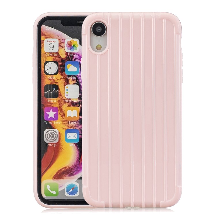 Stoßfestes, Glänzendes Gepäckförmiges, Weiches TPU-Handyetui Für Das IPhone XR 6,1 Zoll - Rosa-1
