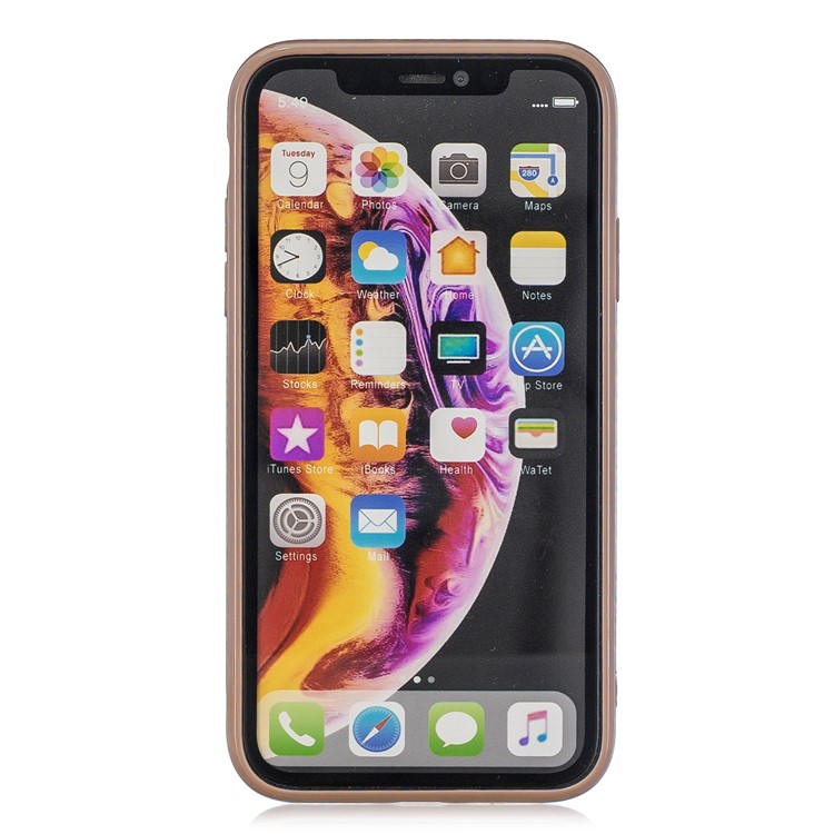 Shockproof Glossy Luggage-shaped Soft TPU Mobile Phone Case for iPhone XR 6.1 inch - Brown-3